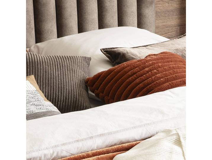 Housse de coussin Zoom Cuivre/Marron rouille 60 x 40cm Velours côtelé