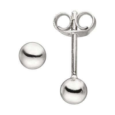Paar Ohrstecker JOBO, silber (silber 925), Ohrringe, Damen, 4mm, Silber 925 (Sterlingsilber), 925 Silber