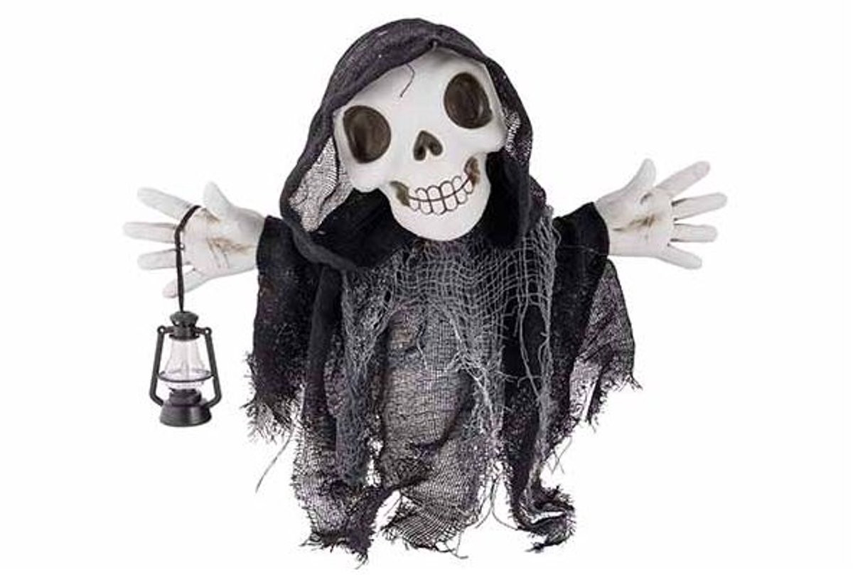 Cosy @ Home Skelet Walking And Laughing Zwart Kunststof B: 40 cm, D: 12 cm, H: 33 cm