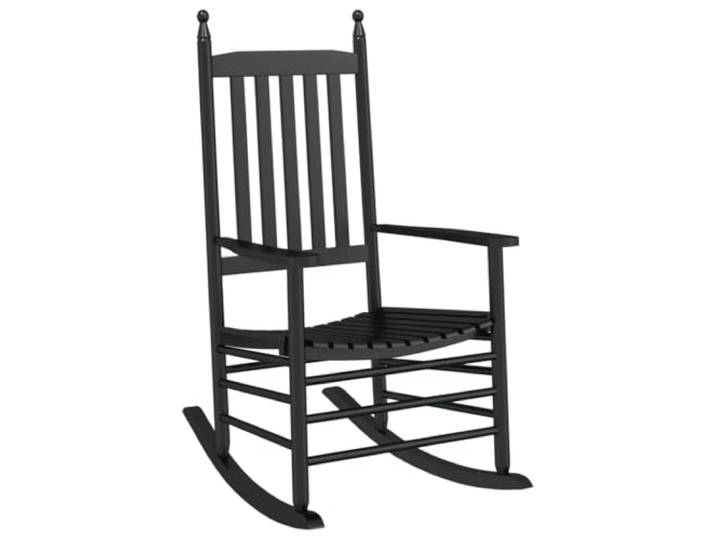 vidaXL Schaukelstuhl mit Gebogener Sitzfläche Massivholz Pappel