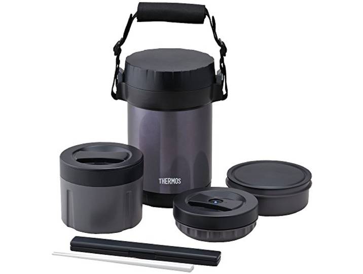 Thermos JBG-1801 MDB Brotdose aus Edelstahl, 0,4 l, 0,6 l, 0,23 l, Mitternachtsblau