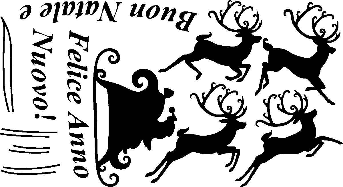 Ambiance-sticker Sticker Traîneau de Noël (Italien)