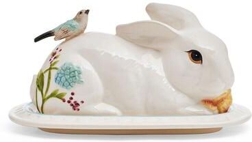 Fitz and Floyd Meadow Covered Butter Dish