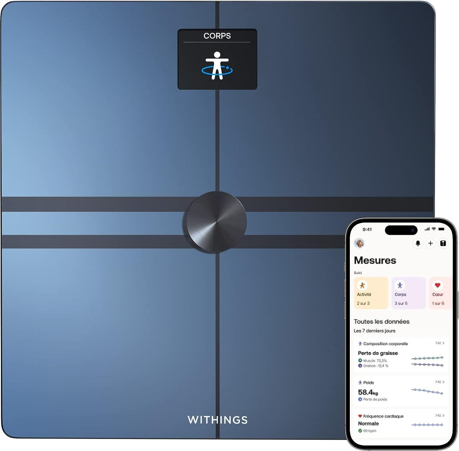 Withings Body Comp lichaamsweegschaal, zwart