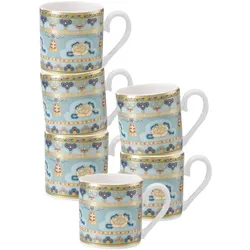 Villeroy & Boch, Tasse, Multipack Samarkand Aquamarin Mokka-/Espressoobertasse - 6 Stück (50 ml, 6x)