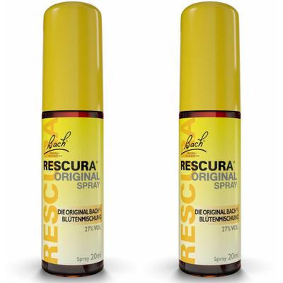 Bachblüten Original Rescura Spray m.Alkohol x2 2x20 ml