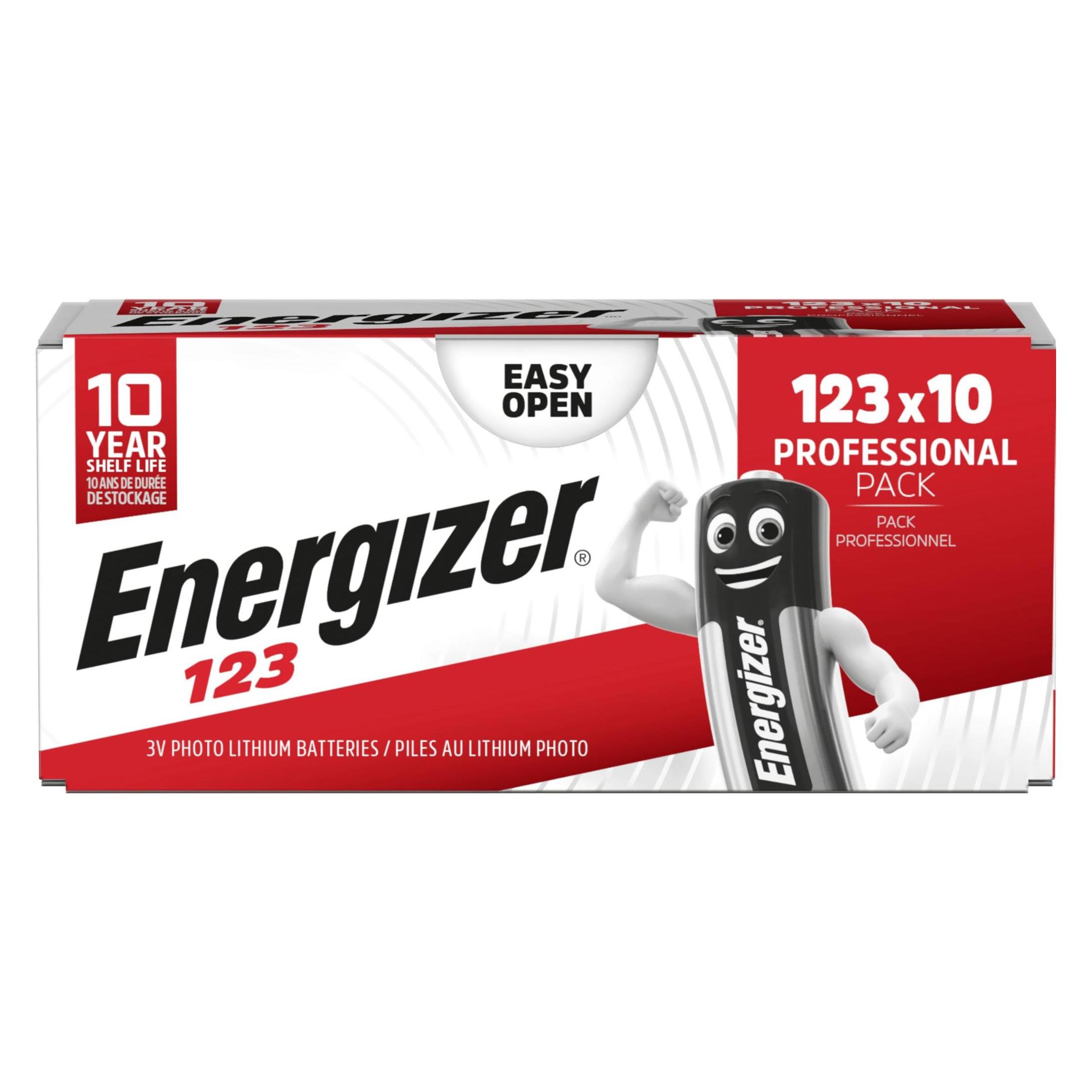 Energizer 123 Lithium-Fotobatterie 10 Stück (10 Stk., RCR123A) (E304530700)