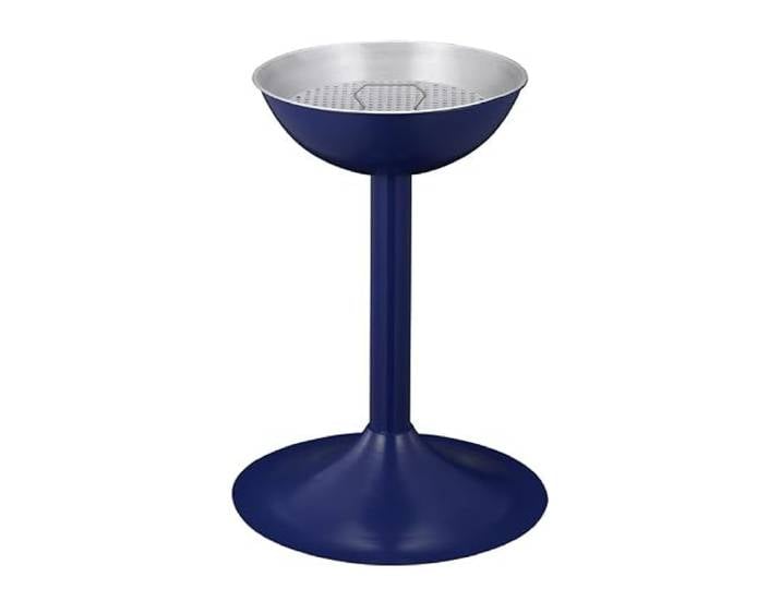 PROREGAL Eleganter Sandaschenbecher aus Metall mit Einsatz & Sieb HxØ 72x41cm Blau