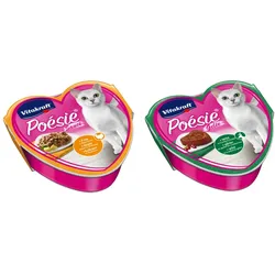 Vitakraft Katzenfutter Poesie - 15x Pute in Käsesauce + 15x Wild mit Cranberries