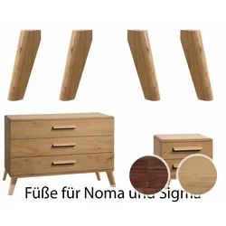 Hasena Boxspring Füsse Sima 10 cm / Eiche bianco, geölt