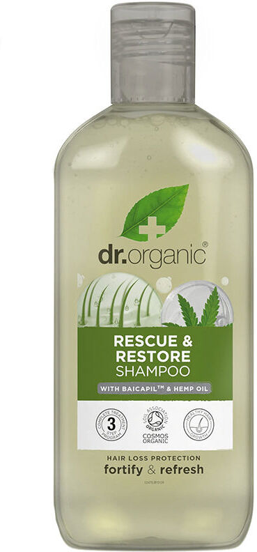 Dr. Organic Rescue & Restore champú para cabello fino 265 ml