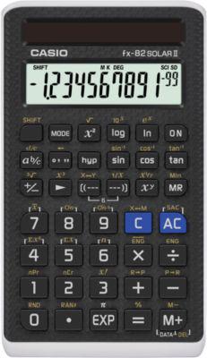 Casio Rechner FX-82Solar II, technisch-wissenschaftlicher Rechner, 144 Funktionen