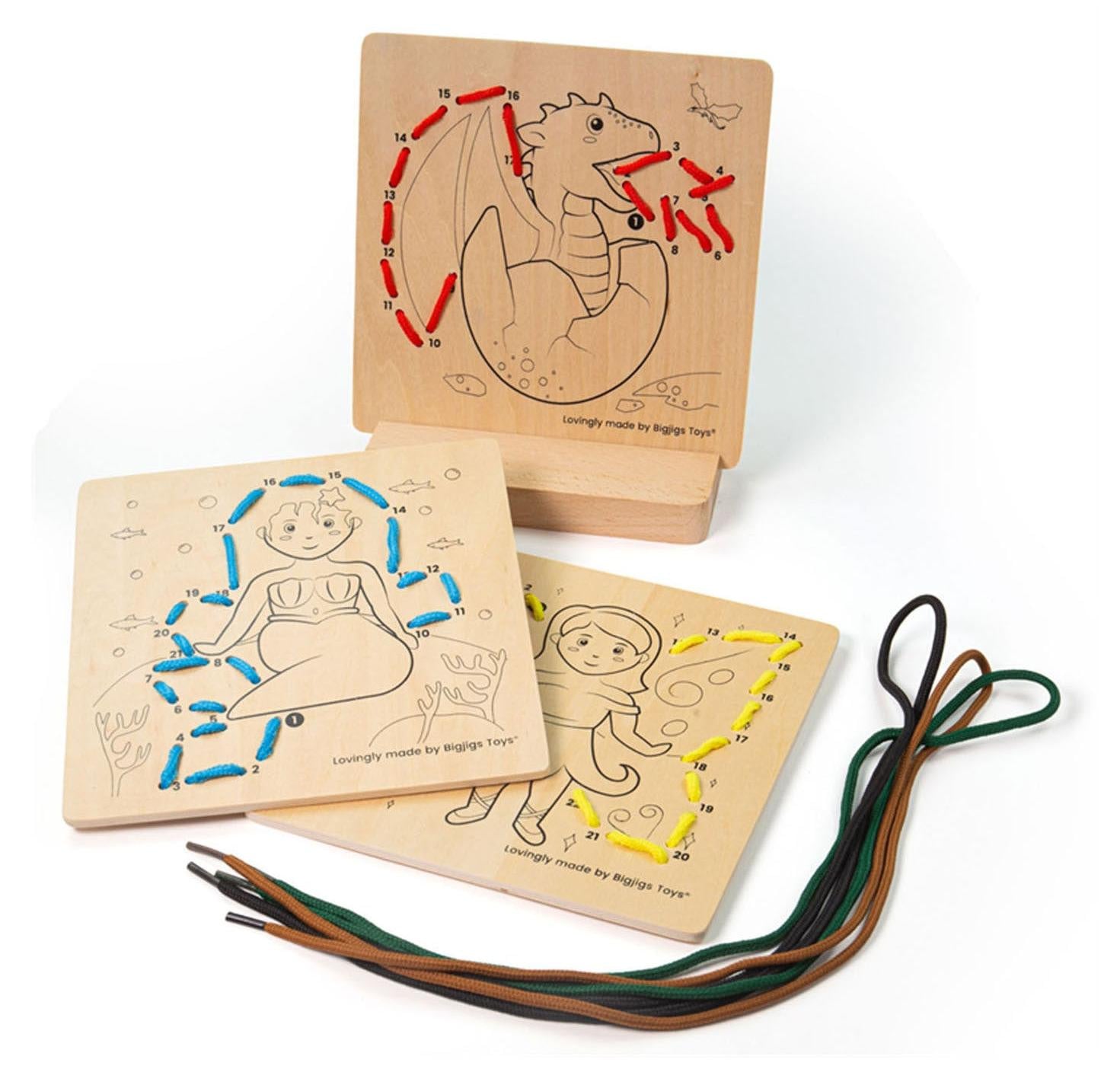 Bigjigs Toys Rijgspel Getallen Mythisch Houten Leerzaam Speelgoed
