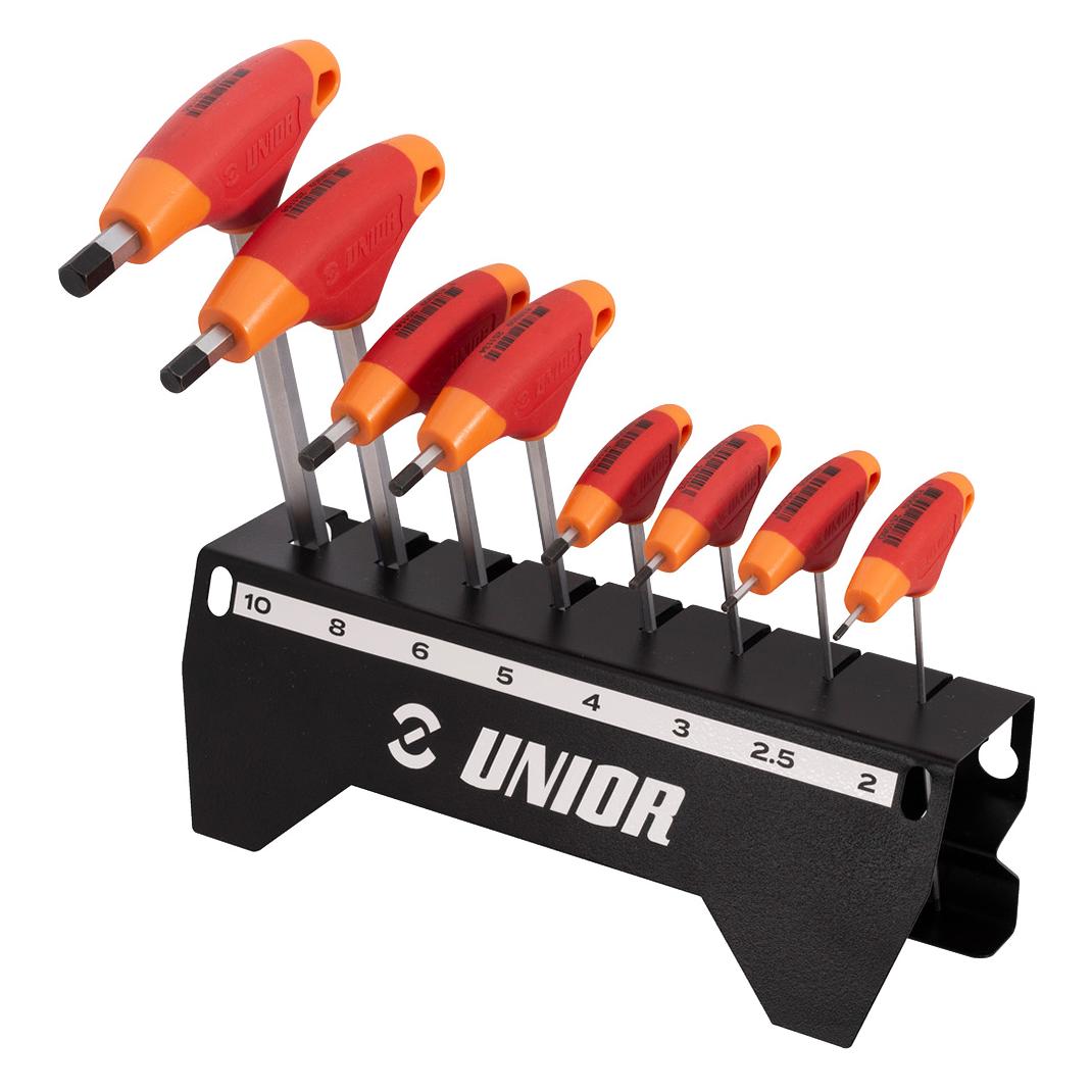 Unior 193HX-US.1 T-Griff Innensechskantschlüssel-Set, HX2-HX10/8 (629820)