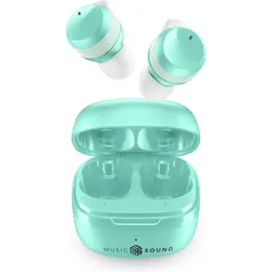 Cellularline Music Sound Flow Kabelloses In-Ear-Headset Musik und Bluetooth-Anrufe Grün (Keine Geräuschunterdrückung, 25 h, Kabellos), Kopfhörer, Grün