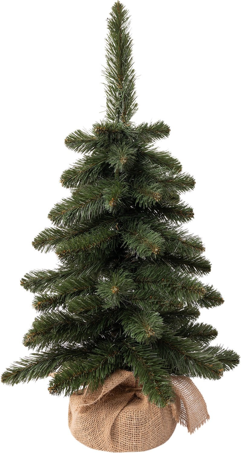 Creative Home Kleine kunstmatige kerstboom met jutezak, 60 cm