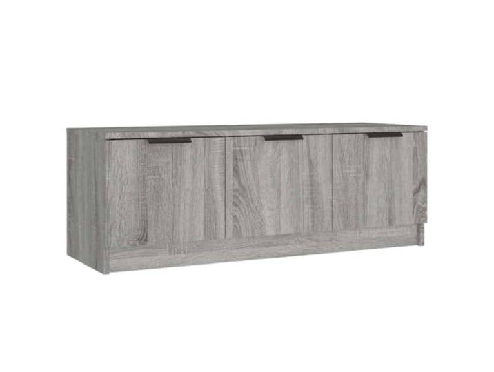 LMTYOENFG TV-Schrank Grau Sonoma 102x35x36,5 cm Lowboard Fernsehtisch Staubfreie Aufbewahrung mit flexibler Tür für Wohnzimmer und Schlafzimmer. Stabile Ablage für Medienträger.