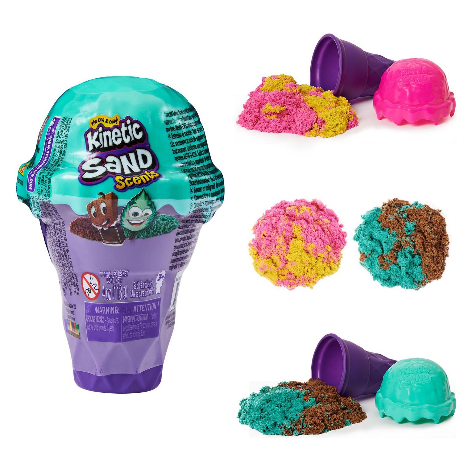 Spin Master 6058757 KINETIC SAND Coni Gelato Ass.to sabbia cinetica, sabbia colorata (83355)