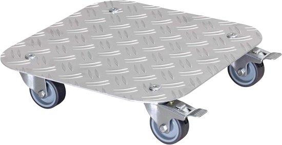 WAGNER Plantentrolley ALASKA zilver aluminium, B/D/H: 29 x 29 x 75 cm