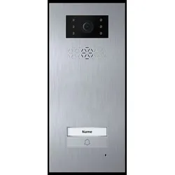 Avitec XD1 Video Türsprechanlage Silber 2 Draht-BUS IP Technik Unterputz oder Aufputz mit Monitor XD5