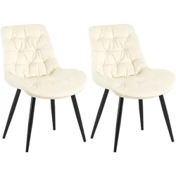 CLP 2er Set Esszimmerstuhl Rossford   Farbe: creme