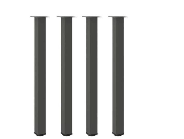 HGDFWRQW Bartischbeine 4er Set Anthrazit 110-112 cm Metall Stehtisch Verstellbare Möbelfüße für Küche und Essbereich, gleichen Bodenunebenheiten aus und schonen den Untergrund zuverlässig.