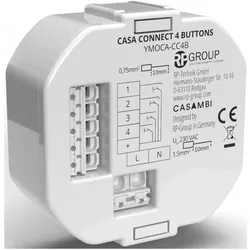 Rp-Group Casambi-Tastermodul, Schalter + Taster, Weiss