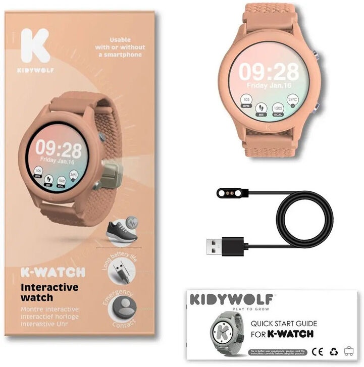 Montre connectée K-WATCH corail - Kidywolf