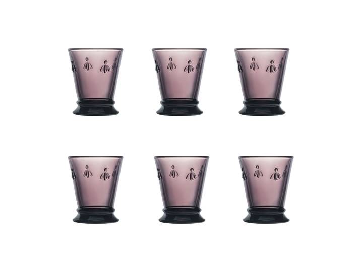 La Rochère Verre à boire Abeille 26 cl, lot de 6 Aubergine
