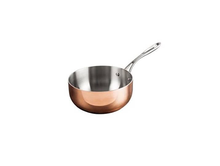 Vogue Tri Wall Kupfer-Bratpfanne, 200 mm/1,8 Liter, Material: Aluminium/Stahl/Kupfer, dreiwandig – Induktionskochfeld, Gas-, Elektro- und Solid-Top-kompatibel, CM677