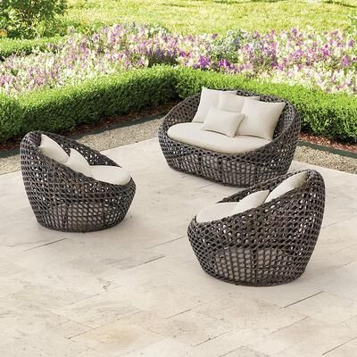 Mason Outdoor Outdoor Loveseat Cocoon Set - Grandin Road