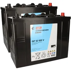 Sonnenschein / Exide Ersatzakku Set 2x 12V (24V) 105Ah für ELS Makine Junior EL5.5 SP EX