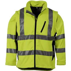 Softshellwarnjacken EN 471-2 neongelb - 490770-XL - neongelb