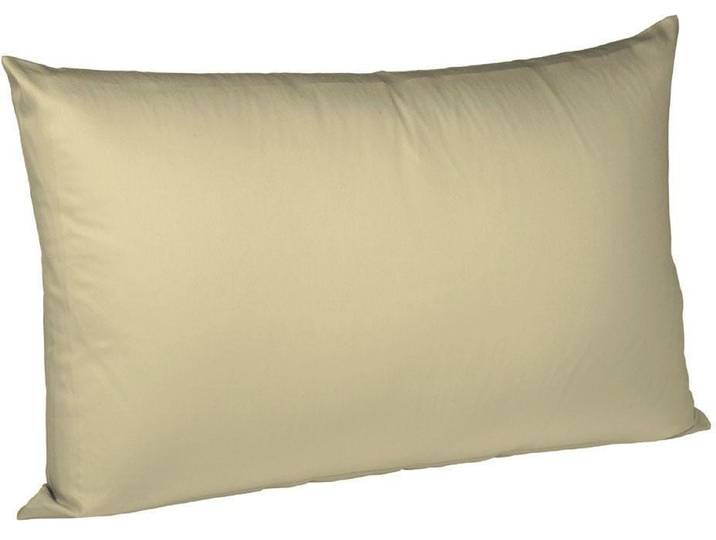 Kissenbezug FLEURESSE Colours Mako Satin, 100% Baumwolle, mit Reissverschluss , beige, B:40cm L:60cm, Mako-Satin, Mako-Satin, Kissenbezüge, Kissenbezug, Mako Satin, glänzend, glatt, Premium Qualität