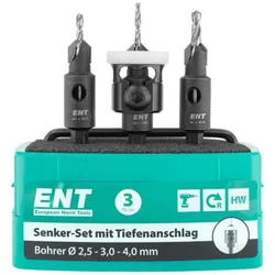 ENT Senker-Set mit Tiefenanschlag | 3-teilig