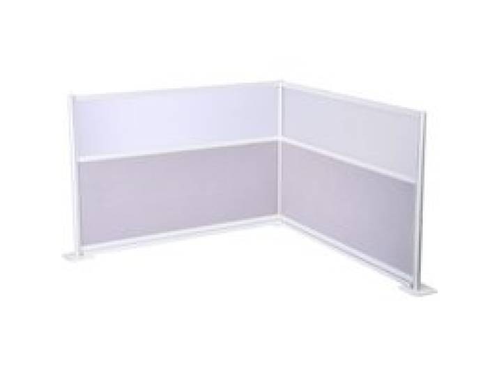 VEVOR Trennwände, Sichtschutzwände, 2er-Pack, 183 x 122 cm, Raumteilerwände, PET-Arbeitsplatz-Wandschirm mit Acrylfenstern, freistehende Paravents, Ideal für Büro, Bibliothek, Schule