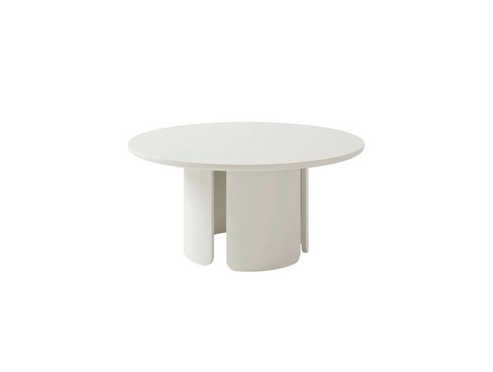 Schöner Wohnen Couchtisch, Seidengrau, Holzwerkstoff, rund, C-Form, 80x41x80 cm, einfacher Aufbau, 2 in 1 Gestell, Wohnzimmer, Wohnzimmertische, Couchtische, Couchtische rund