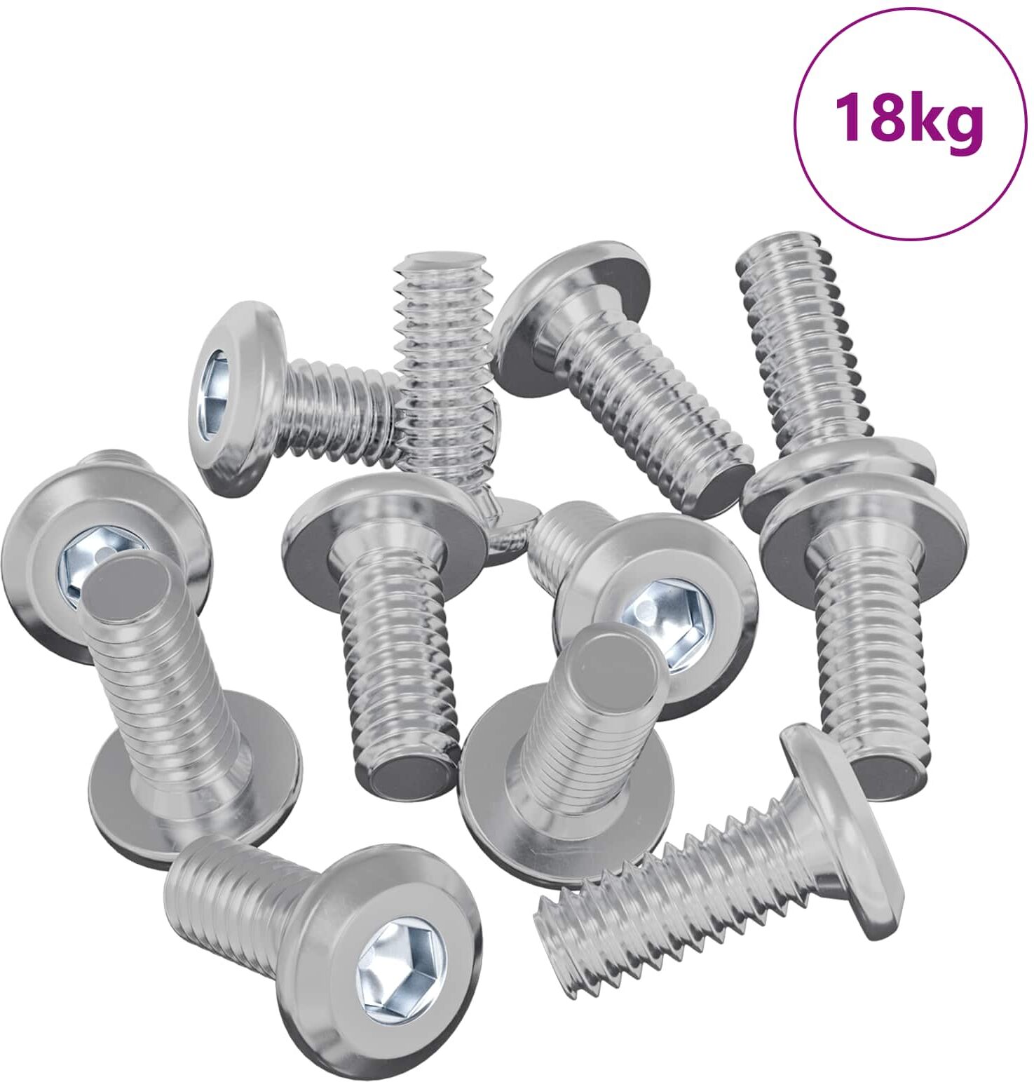 vidaXL Vis à Tête Bloquée 3600 pc Argenté Acier