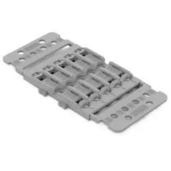 Wago 221-2505 Befestigungsadapter mit Zugentlastung,5-fach,für Durchgangsverbinder mit Hebel,grau 2212505  - 5 Stück
