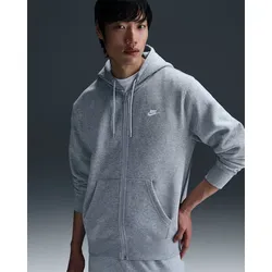 Nike CLUB Herren Fleece-Hoodie mit Reißverschluss Dark Grey Heather/Light - XXL