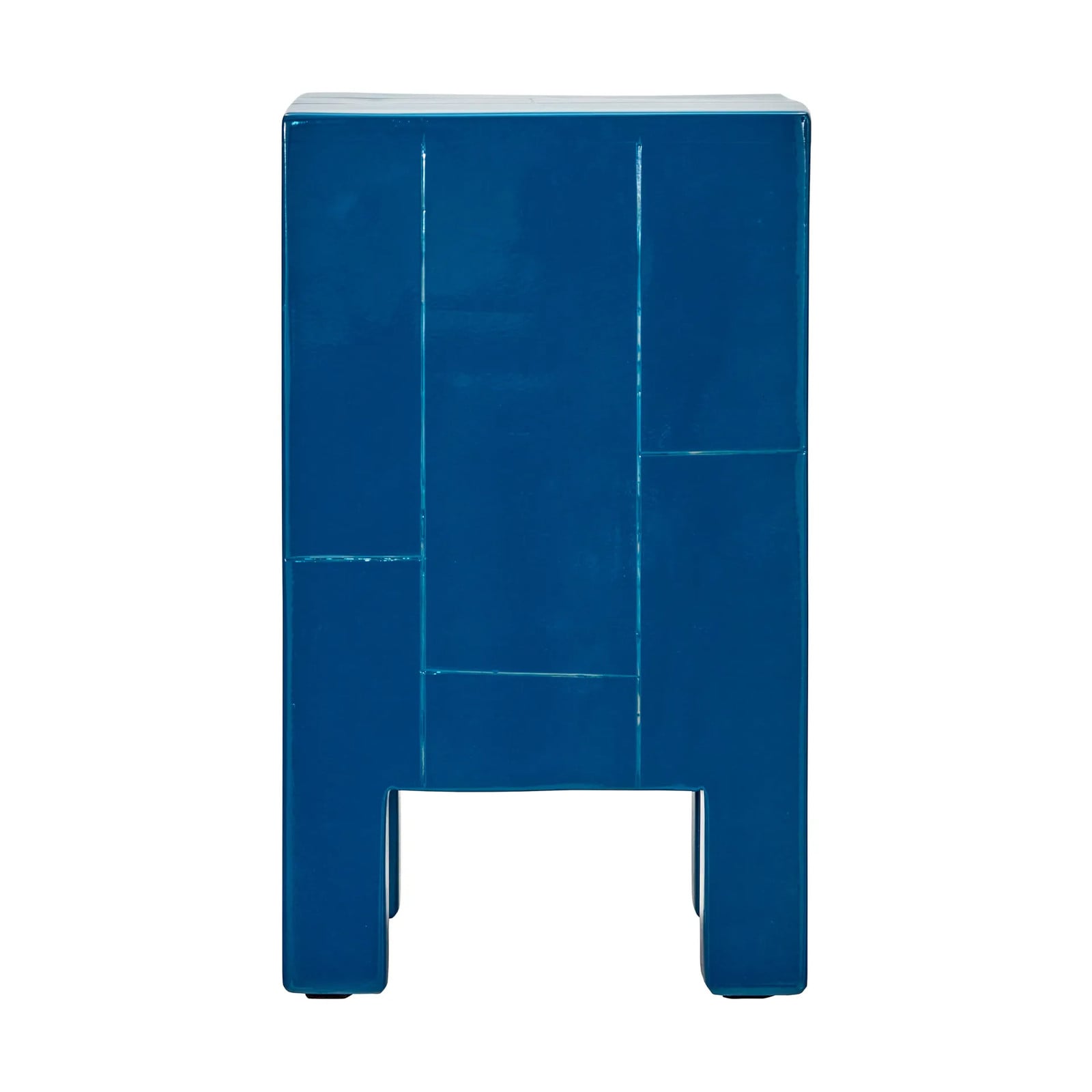 House Doctor Brick bijzettafel Blauw B: 30,0 cm, D: 30,0 cm, H: 50,5 cm