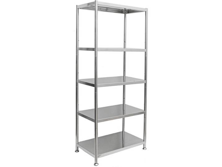 EDELSTAHL-REGAL 74x41x140 bis 200kg inkl. 5 Ebenen