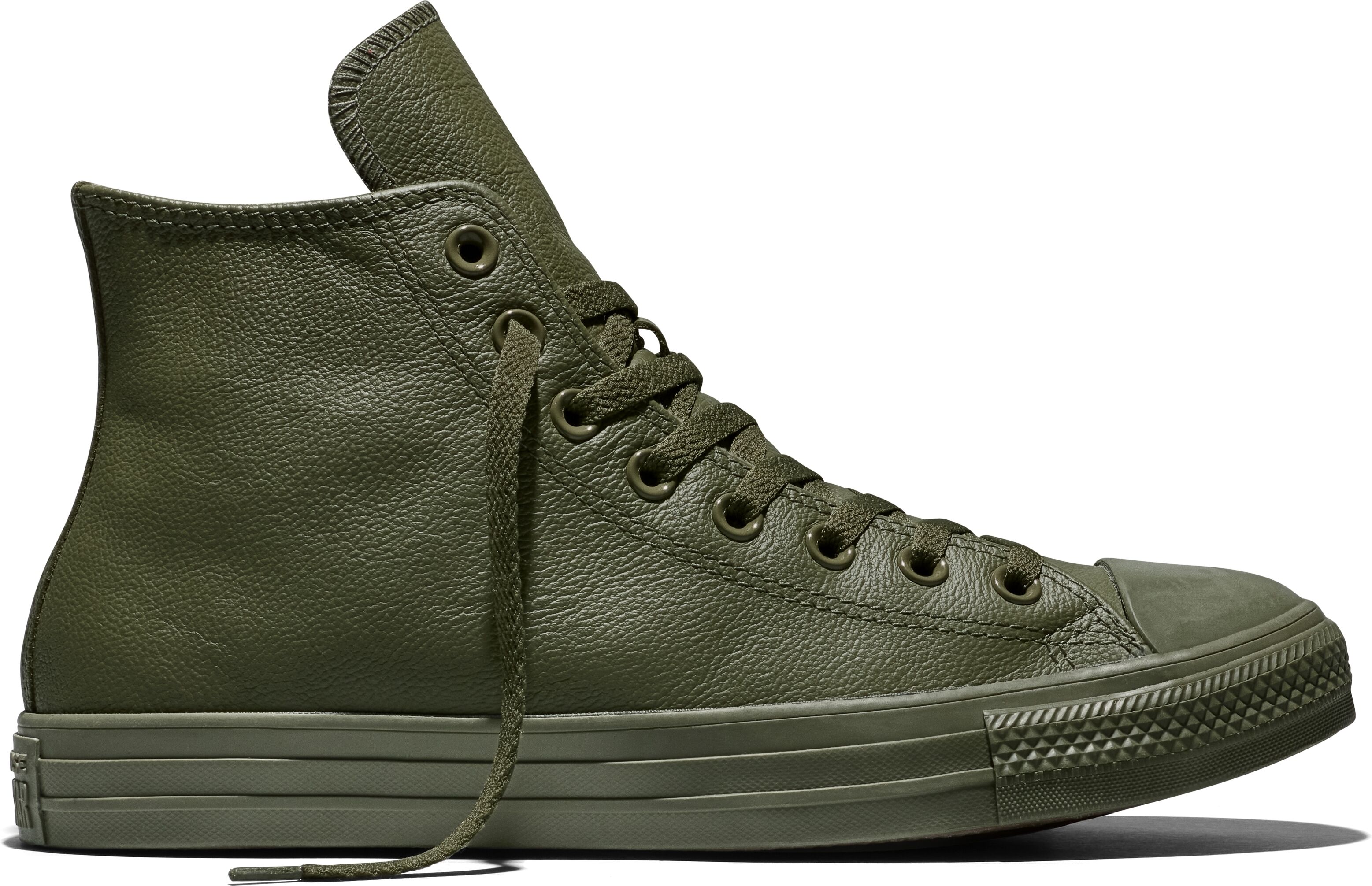 Sneaker CONVERSE "Chuck Taylor All Star", Gr. 44,5, Synthetik, grün (utility, schwarz, utility), Leder, Schuhe Sneaker, aus Leder, gefüttert