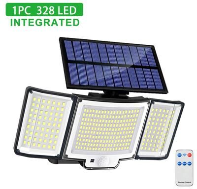 Perfect Picks Market Ultra Bright Solar Motion Sensor Lights Outdoor Waterproof LED Security Wall Light 328led integrated