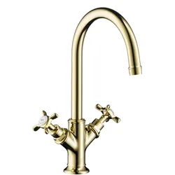 hansgrohe AXOR Montreux 2-Griff-Waschtischarmatur 210, Zugstangen-Ablaufgarnitur, 16502000, Farbe: Chrom