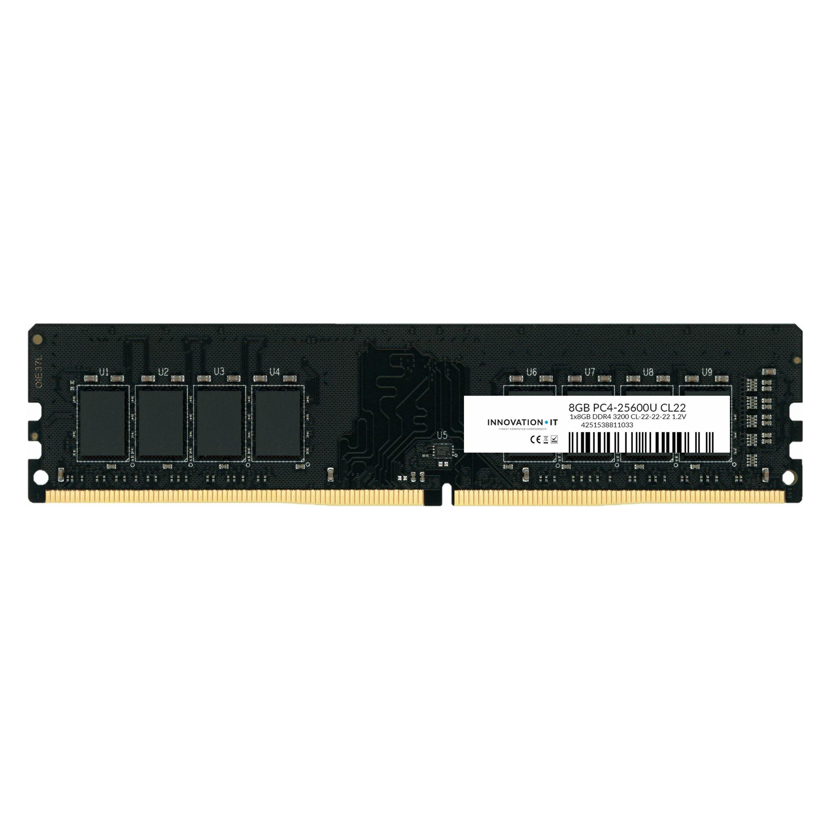 Innovation IT RAMDDR4 3200 8GB CL22-22-22 1,2V LD 8-Chip (3200 MHz, DDR4-RAM, DIMM) (Inno8G3200SS)