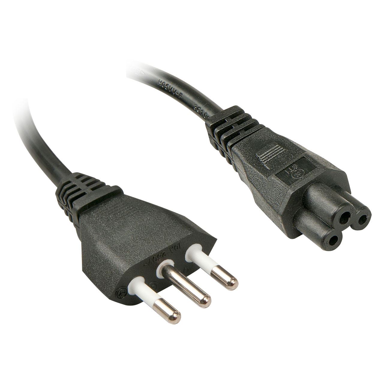 Lindy Italienisches Netzkabel für Notebooks, 2m IEC-320 C5