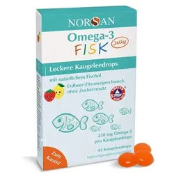 NORSAN Omega-3 FISK Jelly f.Kinder Dragees 45 St