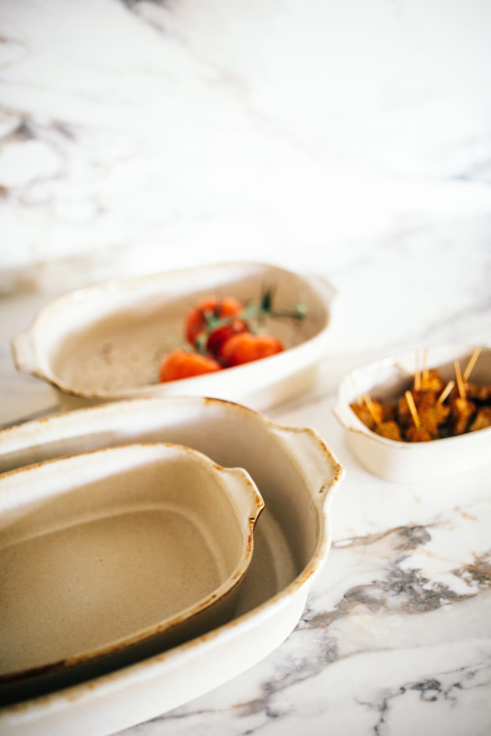 Pomax Fuente de horno de gres beige 29x19x7 cm