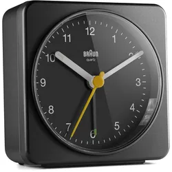 Braun Classic BC03 - Wecker - viereckig - Quarz - Schreibtisch - Schwarz